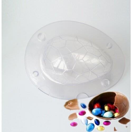 Reusable DIY Baking Craft Fondant Cake Sugar 3D Chocolate Mould Durable Dinosaur Easter Egg Shape Crystal Colorful Mold