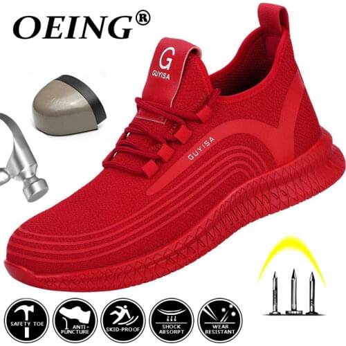Fashion Autumn Steel Toe Work Shoes for Men Puncture Proof Safety Shoes Man woman Breathable Casual sneakers Protective shoes