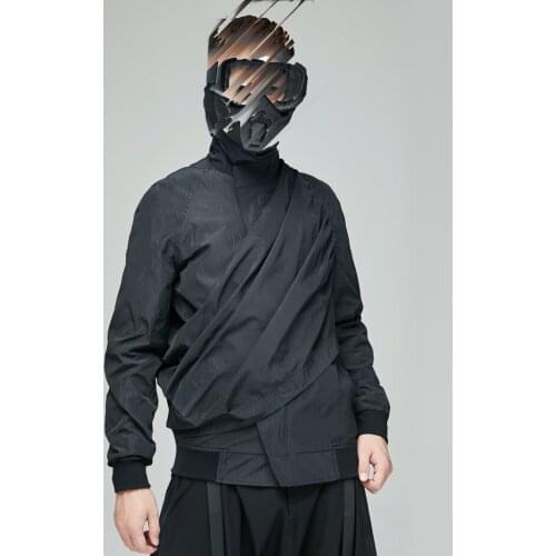 Men T-shirt Functional Coat Jacket Futuristic Techwear Ninjawear Japanese Streetwear Aesthetic