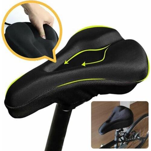 3D Soft Thickened Bicycle Seat Breathable Bicycle Saddle Seat Cover Comfortable Foam Seat Mountain Bike Cycling Pad Cushion Cove