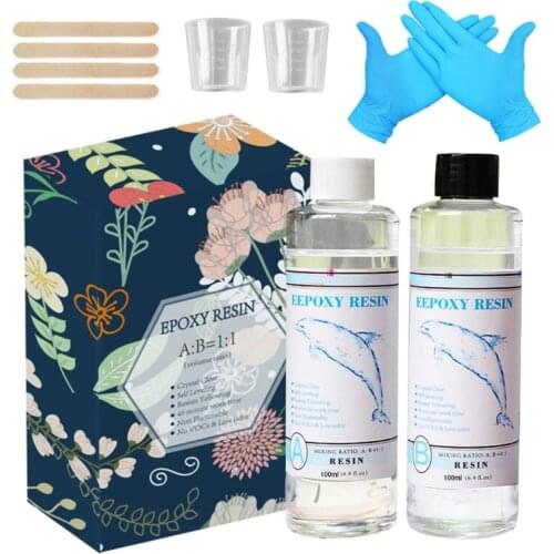 Epoxy Crystal Clear Epoxy Resin Kit Suitable for Artistic Coating and Casting Jewelry UV Protection DIY Craft Resin Kit