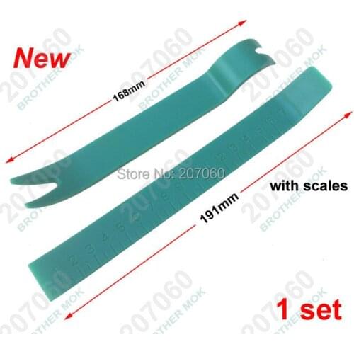 New Arrival Green Hard Plastic 2 in 1 Pry Opening Shell Tools Kit With Ruler Scale Spudger For iPad, Car, Tablet 500 pair