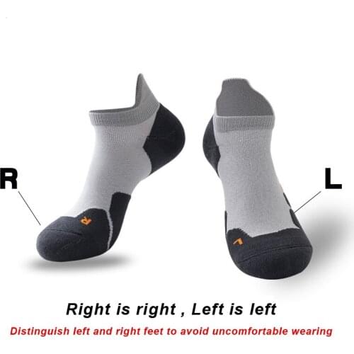 High-end sports Socks Mens sweat-absorbent non-slip running sock Towel bottom boat socks short-leg elite basketball socks mens