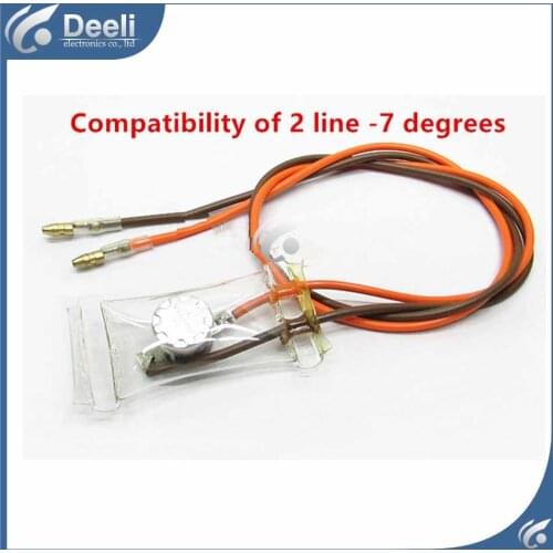 New for Fridge fittings bimetallic refrigerator 2 line negative 7 degree defrosting heating tube defrosting thermostat switch