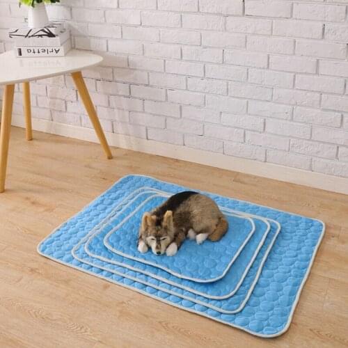 New Summer Pet Mat Dog Puppy Cat Cool Ice Mat Pad Dog Bed Cooling Sleeping Kennel Bed Pad Travel Mat S-XL Mats for Big Dog Beds