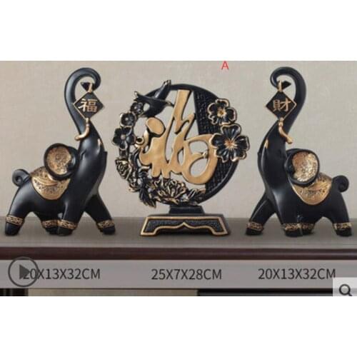 Resin new Chinese style modern home luxury living room creative elephant decoration