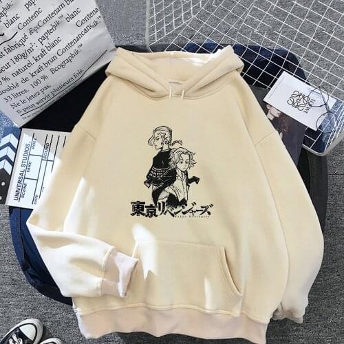 Tokyo Avengers Autumn Men Hoodies Manjiro Sano Anime Casual Clothes Cartoons Print Pullovers Warm Couples Sweatshirts Tops Male