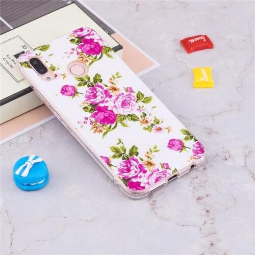 P20lite Luminous Case on sFor Coque Huawei P20 Lite Case Owl Unicorn Cartoon Fundas For Huawei P20 Pro Soft Silicone Cover Cases