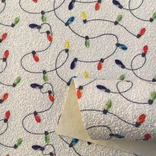 20*33cm Christmas Chunky Glitter Faux Synthetic Leather Fabric, DIY Sewing Hair Bow Bag Crafts Material,1Yc13971
