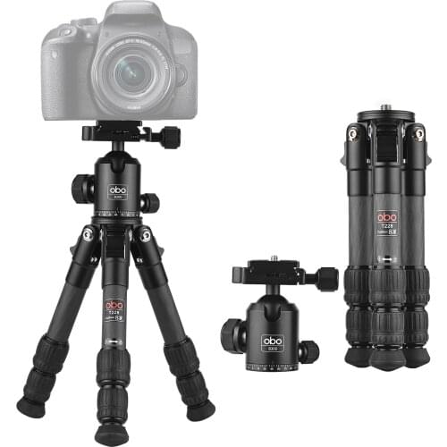 Carbon Fiber Tripod with B300 Panoramic Ball Head 3 Sections Extendable Tripod for DSLR ILDC Camera Camcorders Action Cameras