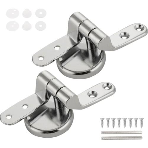 Zinc Alloy Toilet Seat Hinge Flush Toilet Cover Mounting Connector Toilet Lid Hinge Mounting Fittings Replacement Parts