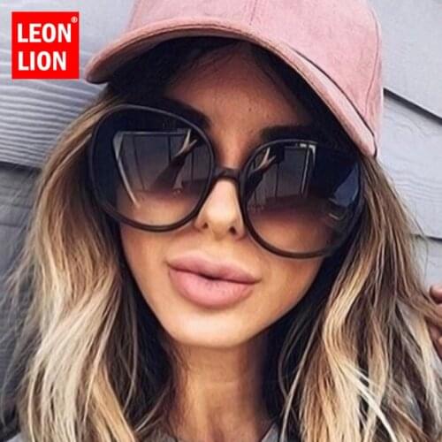 LeonLion Oversized Sunglasses Women/Men Classic Round Outdoor Retro Oculos De Sol Gafas UV400 Brand Designer Driving Sun Glasses
