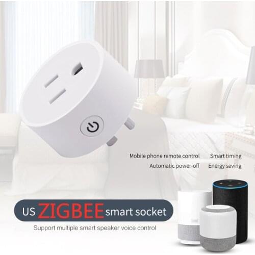 Tuya ZigBee Smart Plug US 15A 110-250V Timer Socket Smart Home Wireless Plug Compatible Alexa Google Home Assistant