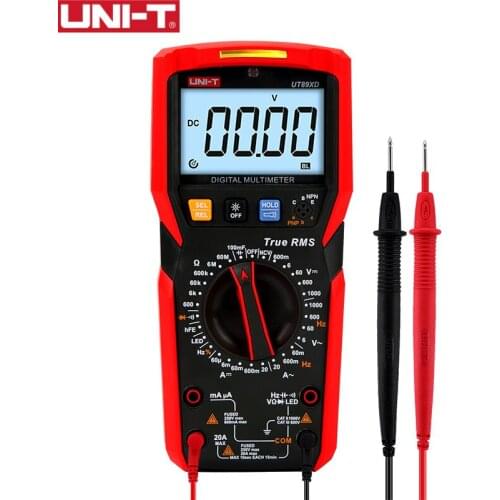 UNI-T UT89XD Digital Multimeter True RMS AC DC 1000V 20A Voltage Current NCV Capacitance Frequency Resistance Tester LED Measure