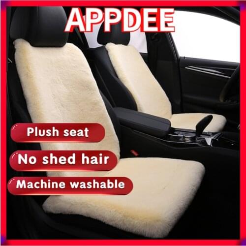 APPDEE Universal Car Seat Warm Cushion Winter Imitation Rabbit Plush Backrest Fur Protector Warm Seat Interior Accessories