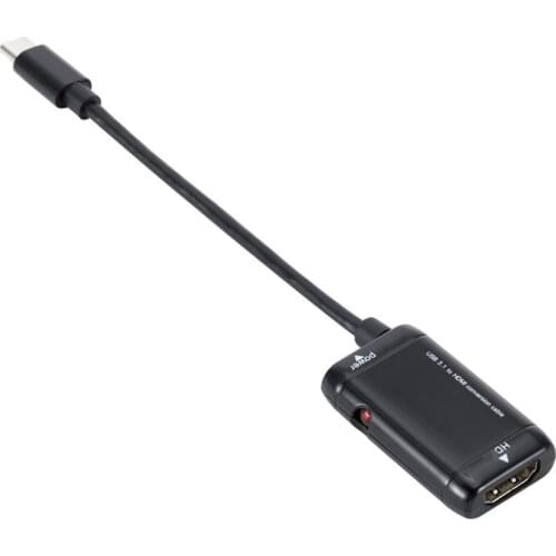 USB-C Type C To HDMI-Compatible Splitter with Power Port Function USB 3.1 Type C Converter Male To Female for MH-L Android Phone