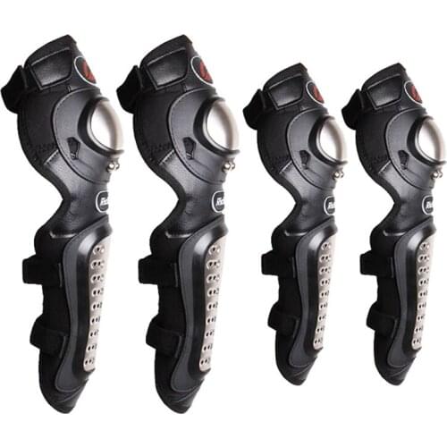 Riding Tribe Stainless Steel Protection Pads Rodilleras Motorcycle leather Breathable Elbow Pads Racing Protective Men Protector