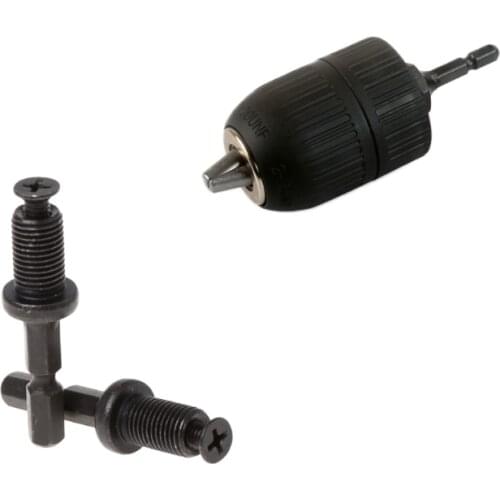 1/4\" 6mm Hex Shank Keyless Drill Bit Chuck Adapter Converter Quick Change Tool WXTC