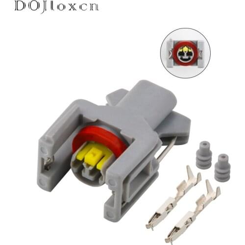 2 Pin Delphi 1.5 MM Waterproof Automotive Wiring Connector Fuel Diesel Injector Fuel Rail Grey Plug T15 10811963 240PC024S8014