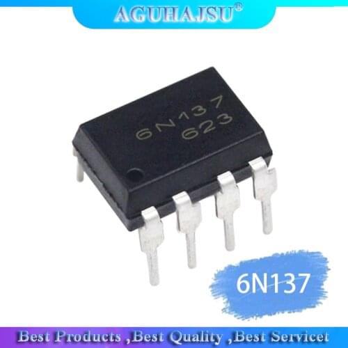 10PCS 6N137 DIP8 DIP DIP-8 High-speed optocoupler isolator in-line DIP8 pin integrated block module electronic molewei IC