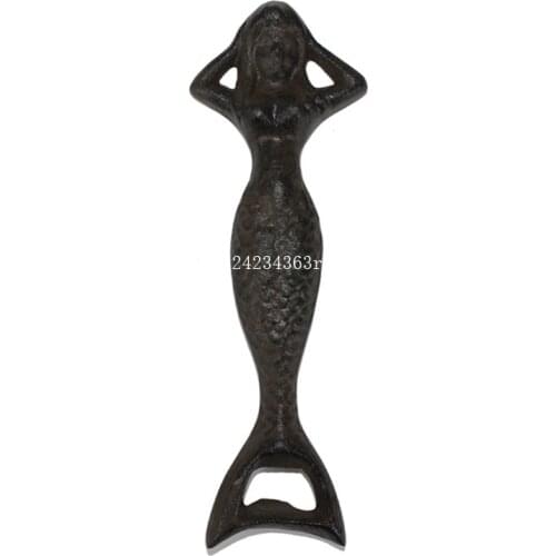 10Pcs Mermaid Beer Bottle Openers Tiki Cantina Beach Bar Party Favor Bartender Sports Room Decor Wine Openers Cast Iron Material