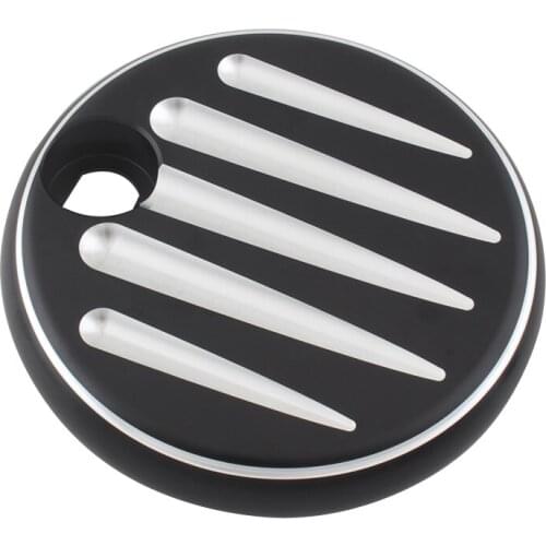 Motorcycle Long Cut Aluminum Black Fuel Door Cap Track Insert Oil Gas Tank Cover For Harley 14- Touring Glides FLTR FLHTCUTG