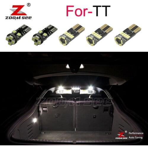 White LED trunk box lamp + LED Interior dome map Lights bulb Kit for Audi for TT MK I II 1 2 ( 1998 2000 2006 to 2013 )