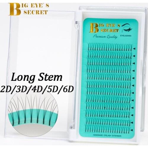 Big eyes secret Long Stem Lash Extensions Fake Eyelashes Pre made Volume Fans Makeup Lashes Eyelashes Extension