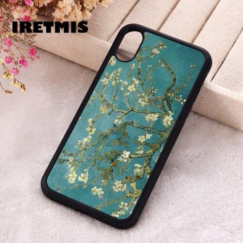 Iretmis 5 5S SE 2020 phone cover cases for iphone 6 6S 7 8 Plus X Xs Max XR 11 12 MINI Pro Soft Silicone Retro Van Gogh Flower