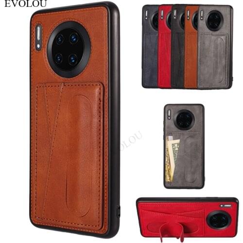 Multifunction Card Slot Stand Phone Case For Huawei P30 Lite Mate 30 20 Pro Nova 3i 4E P Smart Plus Leather Spring Bracket Cover