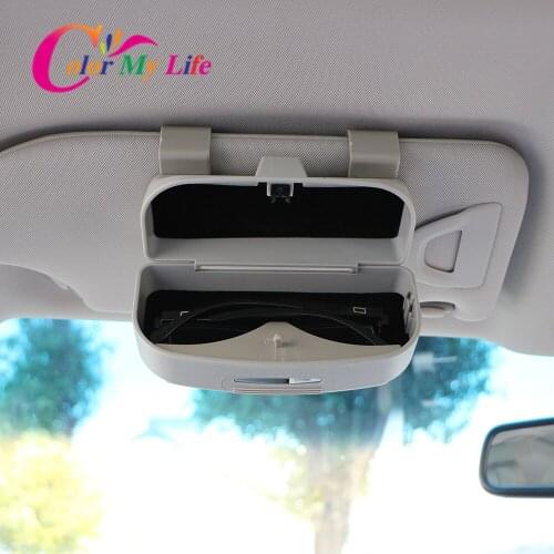 Color My Life ABS Car Driving Glasses Holder Box Eye Sunglasses Protector Holder for Tesla Model 3 2017 - 2020 Accessories