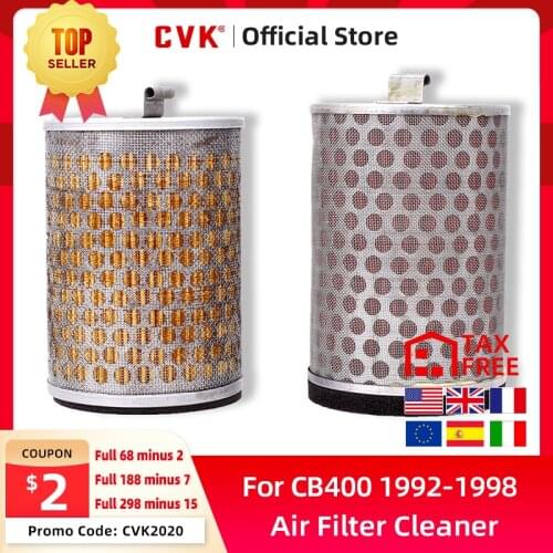 CVK Replacement Air Filter Cleaner Element For Honda CB400 CB400SF 1992 1993 1994 1995 1996 1997 1998 Hornet hornet250