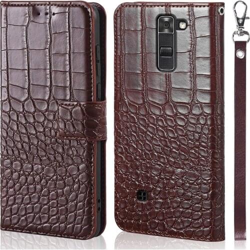 DOREXLON for LG K7 Tribute 5 LS675 X210 X210DS Crocodile texture leather Case for LG K7 Tribute 5 magnet clasp wallet Case flip