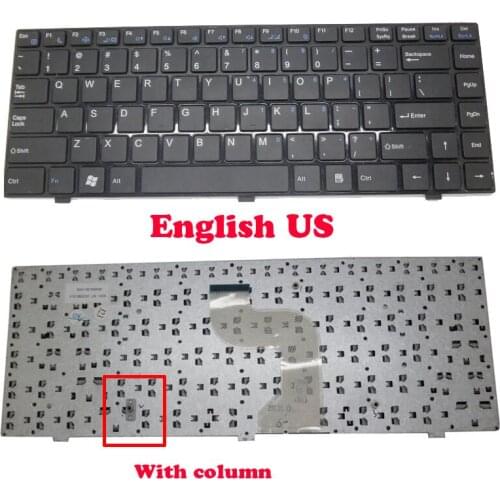 Keyboard For BenQ V41 V41C V43 V46 V1313BGCS1 63411201500040 English US DH1409 V41-DC30B V41-DC30S Black Frame With column