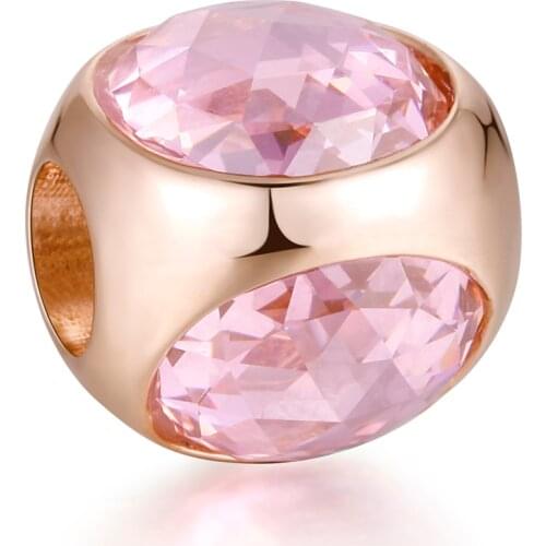 Rose Gold Collection Radiant Droplet Charm Fashion Beads For Jewelry Making Fits Original Silver Bracelets For Woman DIY