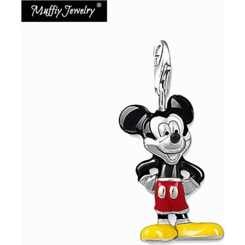 Mouse Doll Charm Pendant,Europe Good Jewelry For Women,2018 Cute Gift In 925 Sterling Silver Fit Bracelet,Super Deals