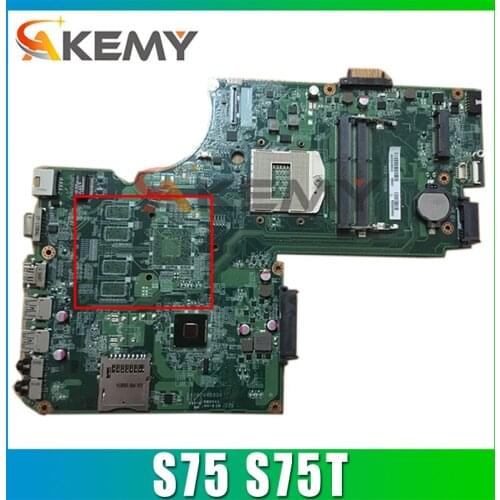 AKEMY laptop motherboard For Toshiba Satellite S75 S75T 17.3 inch DA0BD6MB8D0 REV D A000244130 Mainboard