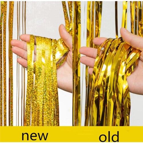 Shimmering Tassel Curtain Metallic Foil Fringe Shimmer Backdrop Wedding Birthday Party Wall Decoration Photo Booth Backdrop