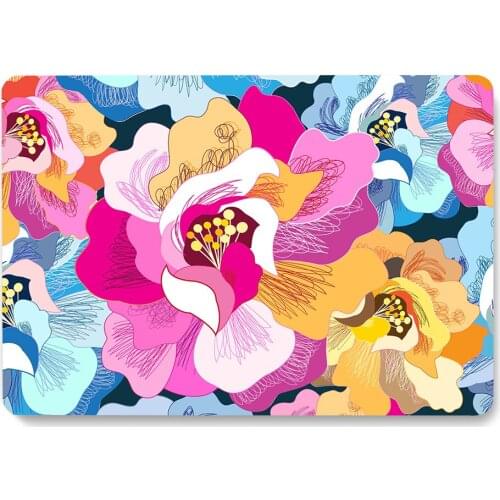 Fashion Abstract Decorative Flowers Pattern Laptop Case For MacBook Retina Air 11 12 13.3 New Pro 15.4 16 inch Cover shell