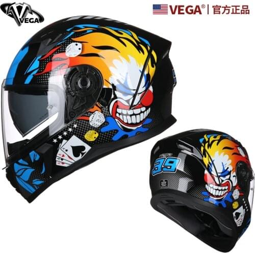 American VEGA motorcycle helmet ECE DOT Certified full face cover type four seasons universal retro personality Cool anti-fog