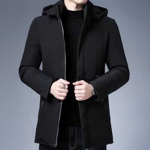 Mens Parkas Winter Warm Jacket Coats Men Fashion Casual Mens Winter Jackets and Coats Fleece Parkas Collar Detachable Clothes