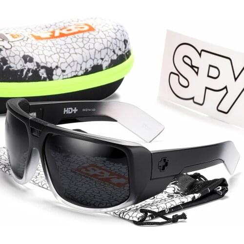 Oversized SPY Touring Polarized Sunglasses Men Sports 5-Barrel Hinges Sun Glasses Polaroid Original Zipper Box