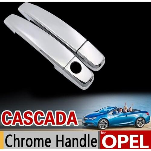 For Opel Cascada Chrome Handle Cover Trim Set Buick Vauxhall Holden Cascada Cabrio 2013-2018 Car Accessories Sticker Car Styling
