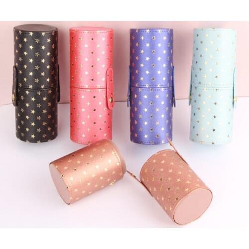 New 1pc Portable Makeup Brush Holder Travel Brushes PU Waterproof Cosmetic Brushes Storage Case Waterproof For Makeup Tools
