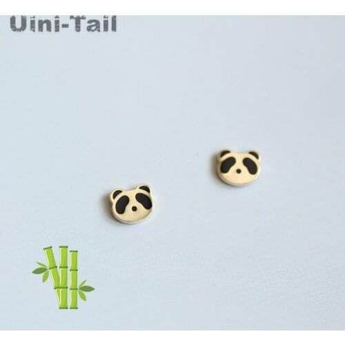 Uini-Tail 2019 new listing 925 sterling silver super cute Chinese giant panda mini earrings fashion sweet tide flow jewelry