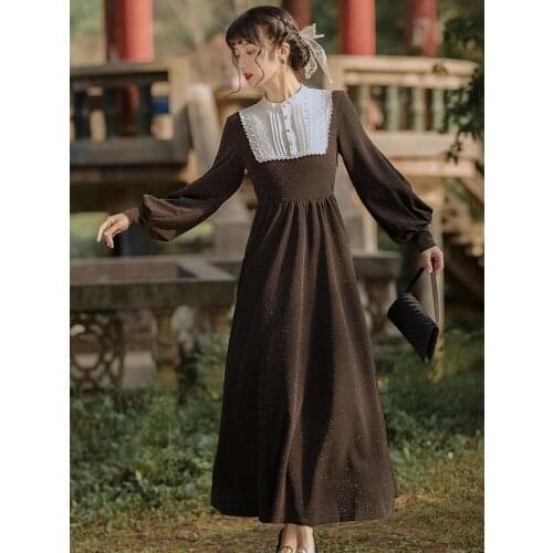 2020 new fashion womens clothing Full Patchwork Vintage dresses for women woman dress