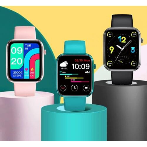 2021 New 1.69inch Big Screen Music Control Multi Sport Modes Waterproof Smart Watch Heart Rate Blood Pressure Monitor Wristbands