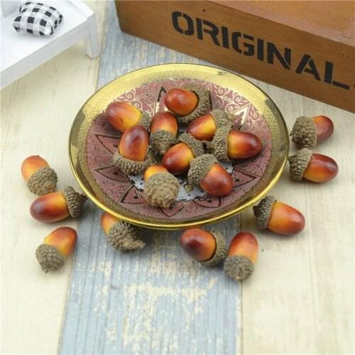 Christmas Tree Acorns Mini Berries Flowers For Wedding Artificial Fake Foam Fruits and Vegetables Decoration Cheap 20pcs 3cm