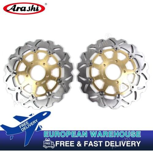Ship from France CNC Floating Front Brake Rotors Discs For SUZUKI GSX-R GSXR 600 750 2004 2005 / GSX-R1000 GSXR1000 2003 2004