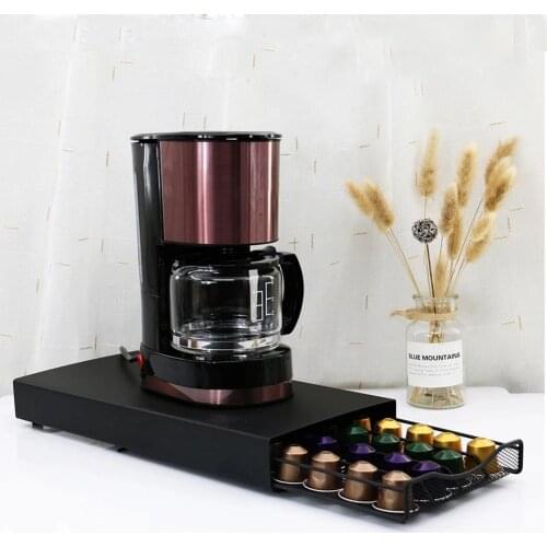 Large Capacity 40 Pods Coffee Capsules Pods Holder Storage Stand Rack Drawers Coffee Capsules Shelves Organization For Nespresso